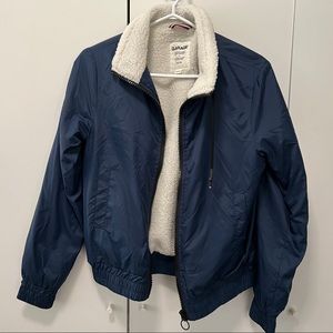 Garage Windbreaker with Sherpa Lining